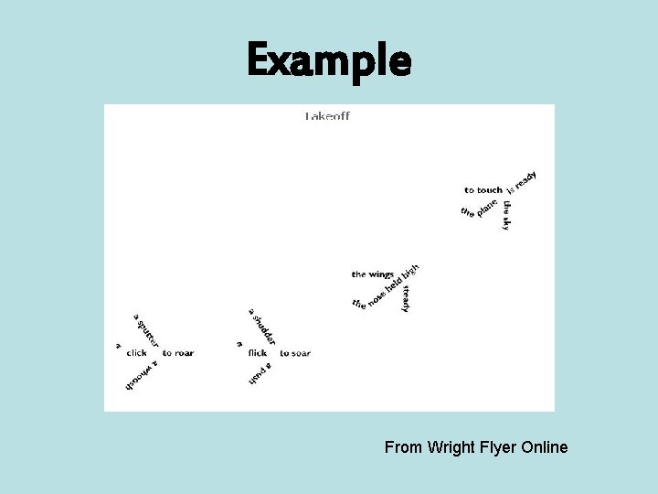 Example From Wright Flyer Online 