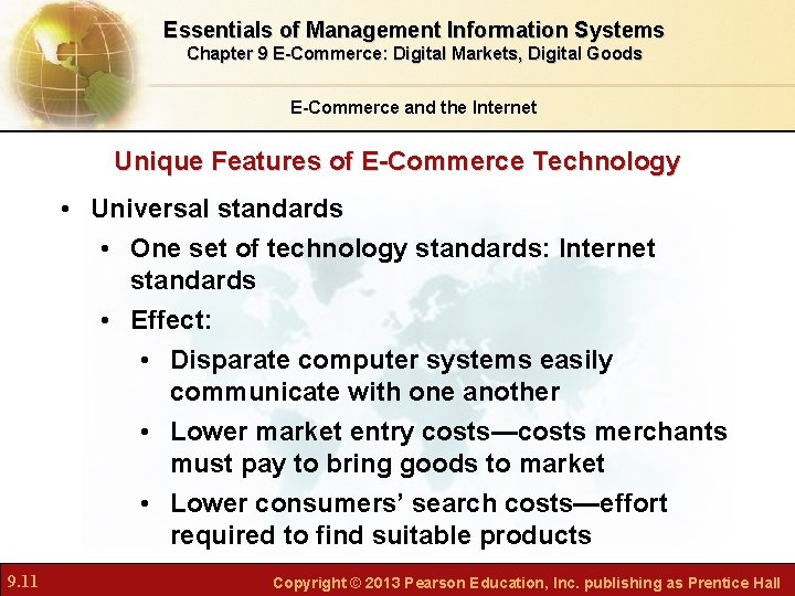 Essentials of Management Information Systems Chapter 9 E-Commerce: Digital Markets, Digital Goods E-Commerce and Essentials of Management Information Systems Chapter 9 E-Commerce: Digital Markets, Digital Goods E-Commerce and