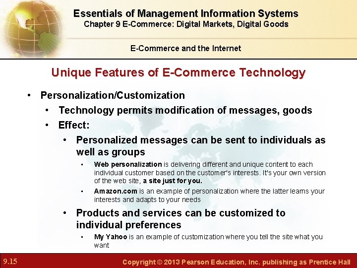 Essentials of Management Information Systems Chapter 9 E-Commerce: Digital Markets, Digital Goods E-Commerce and Essentials of Management Information Systems Chapter 9 E-Commerce: Digital Markets, Digital Goods E-Commerce and