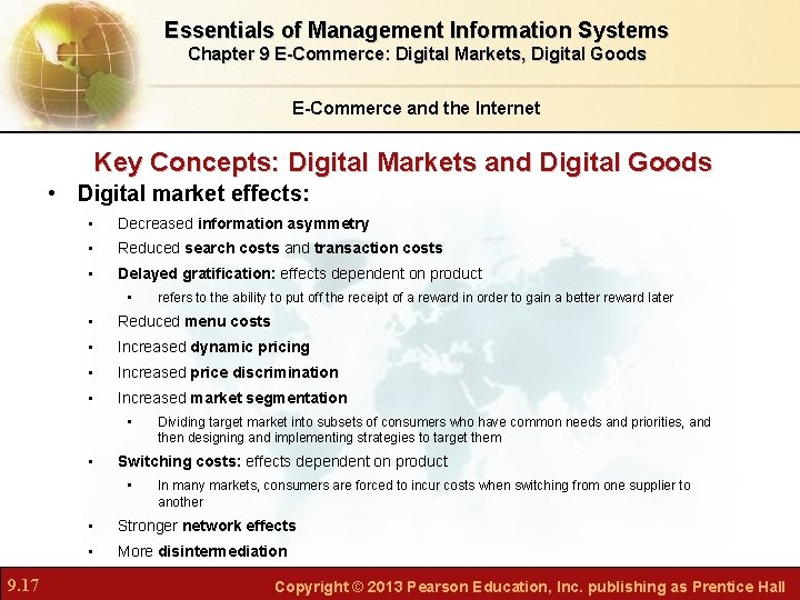 Essentials of Management Information Systems Chapter 9 E-Commerce: Digital Markets, Digital Goods E-Commerce and Essentials of Management Information Systems Chapter 9 E-Commerce: Digital Markets, Digital Goods E-Commerce and