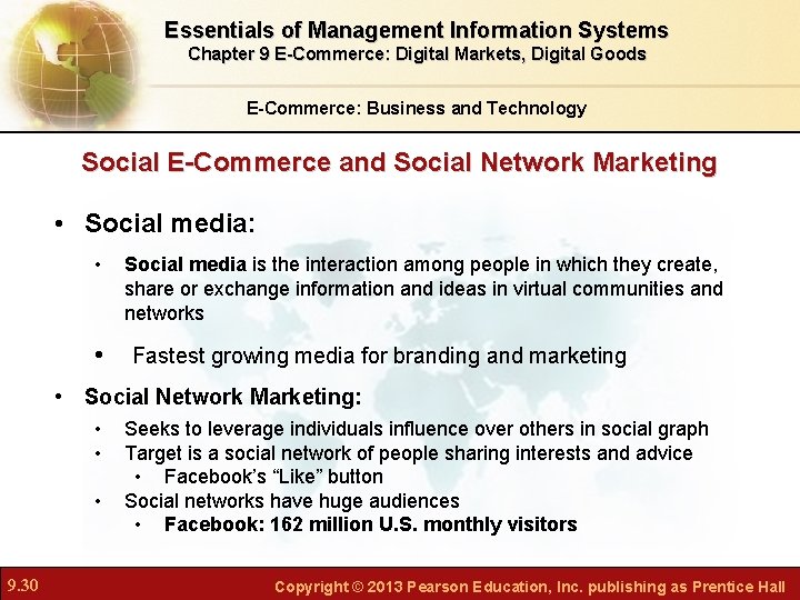 Essentials of Management Information Systems Chapter 9 E-Commerce: Digital Markets, Digital Goods E-Commerce: Business Essentials of Management Information Systems Chapter 9 E-Commerce: Digital Markets, Digital Goods E-Commerce: Business