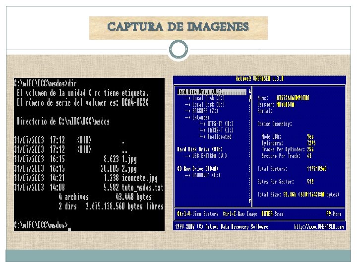 CAPTURA DE IMAGENES CAPTURA DE IMAGENES