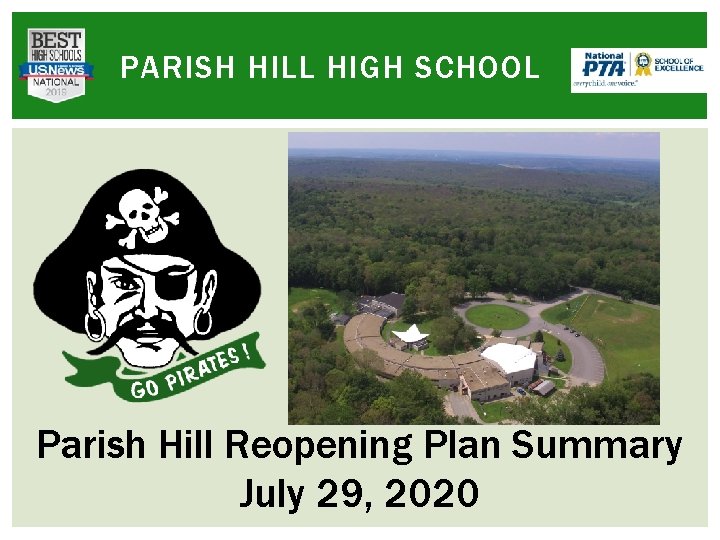 PARISH HILL HIGH SCHOOL Parish Hill Reopening Plan Summary July 29, 2020 