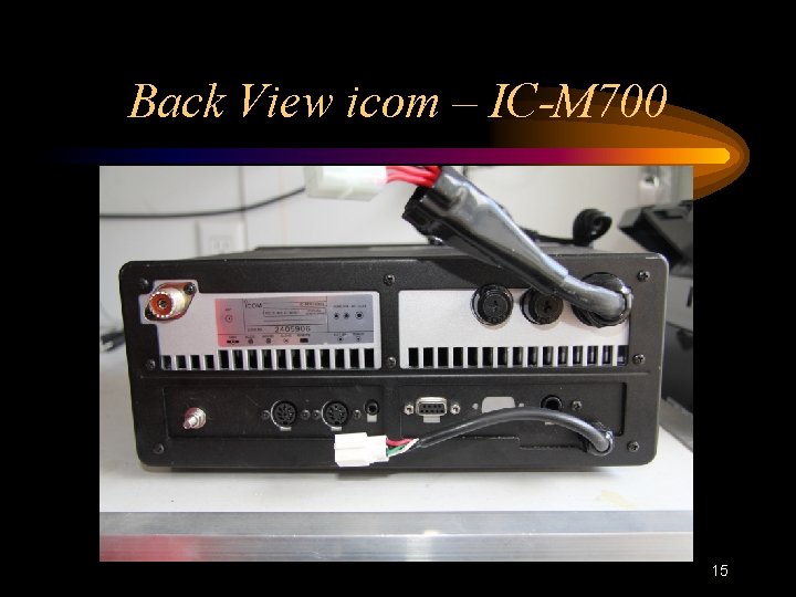 Back View icom – IC-M 700 15 