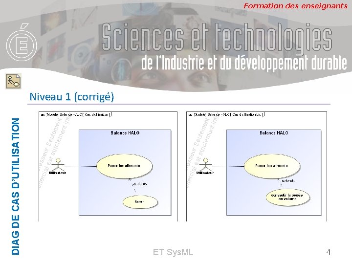 Formation des enseignants DIAG DE CAS D’UTILISATION Niveau 1 (corrigé) ET Sys. ML 4