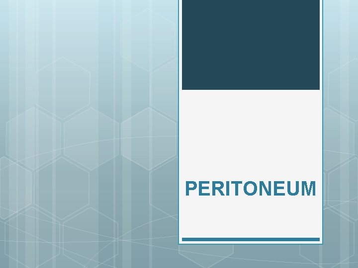 PERITONEUM 