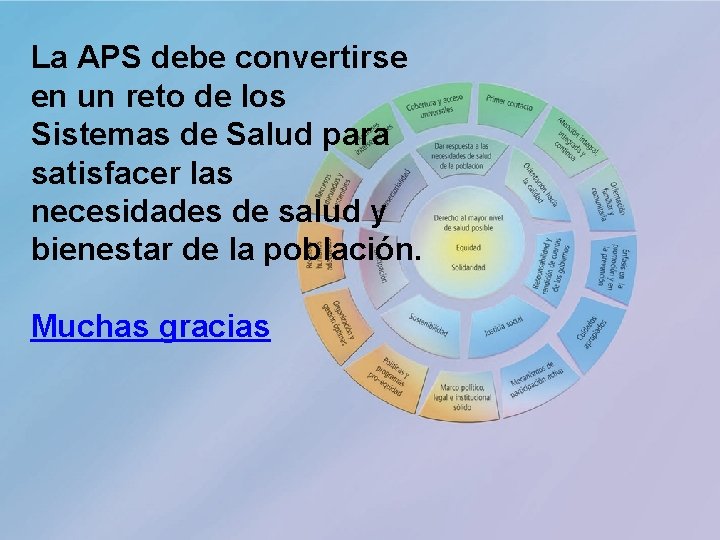 La APS debe convertirse en un reto de los Sistemas de Salud para satisfacer