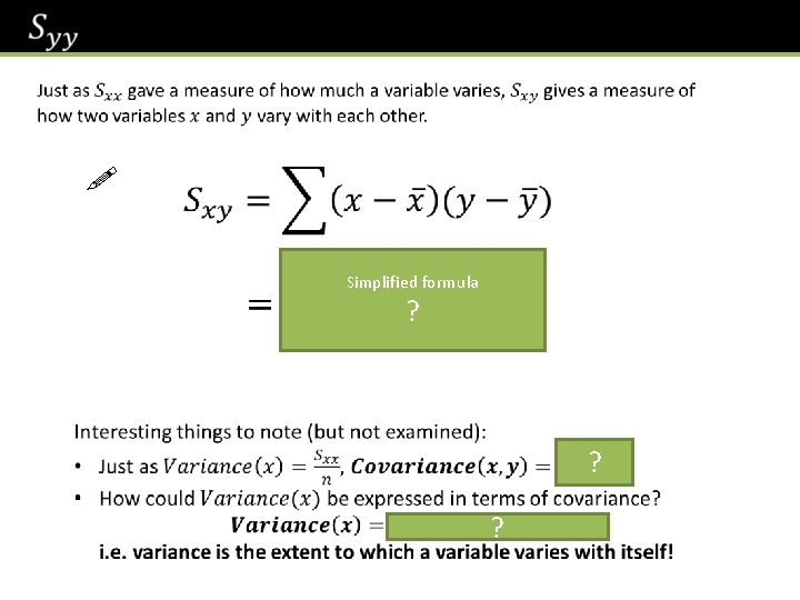  ! Simplified formula ? ? ? 