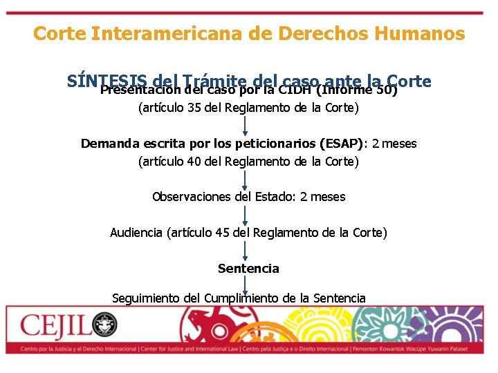 Corte Interamericana de Derechos Humanos SÍNTESIS del Trámite del caso ante la Corte Presentación