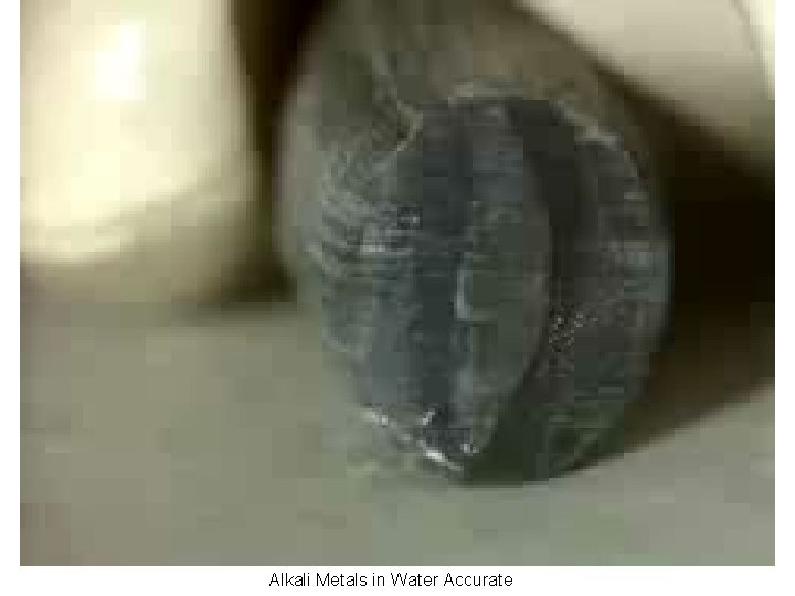 Alkali Metals in Water Accurate 