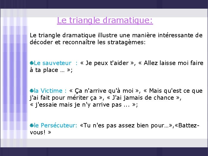 LAnalyse Transactionnelle Plan Partie I Prsentation gnrale de