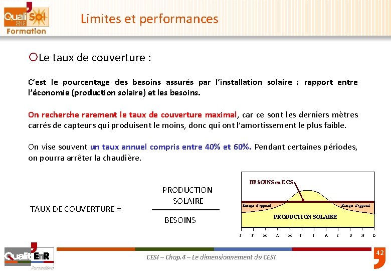 Limites et performances ¡Le taux de couverture : C’est le pourcentage des besoins assurés