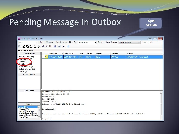 Pending Message In Outbox Open Session 