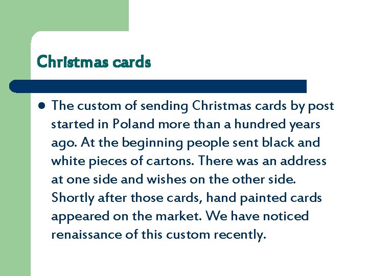 Christmas cards l The custom of sending Christmas cards by post started in Poland