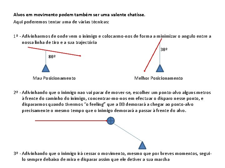 Alvos em movimento podem também ser uma valente chatísse. Aqui poderemos tentar uma de