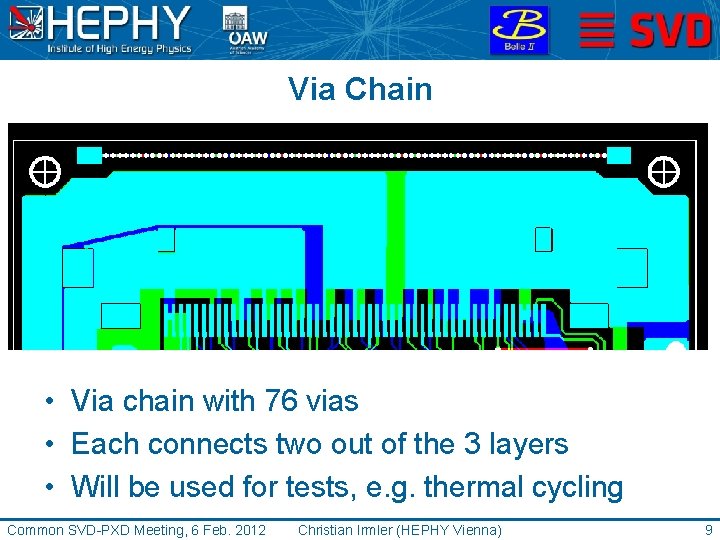 Via Chain • Via chain with 76 vias • Each connects two out of