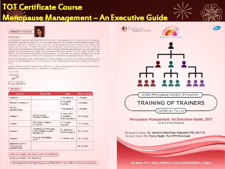 TOT Certificate Course Menopause Management – An Executive Guide 