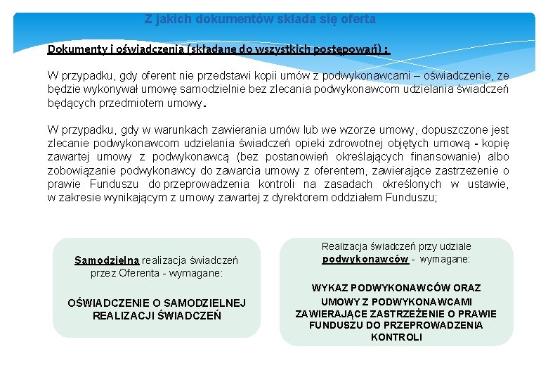 Z jakich dokumentów składa się oferta Dokumenty i oświadczenia (składane do wszystkich postępowań) :