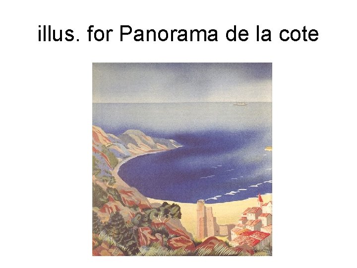 illus. for Panorama de la cote 