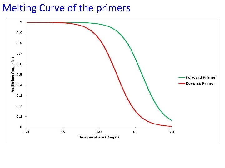 Melting Curve of the primers 