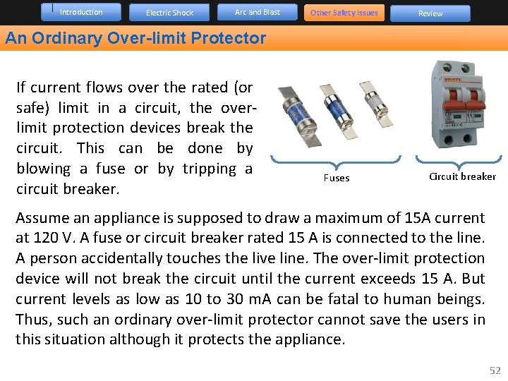 Introduction Electric Shock Arc and Blast Other Safety Issues Review An Ordinary Over-limit Protector