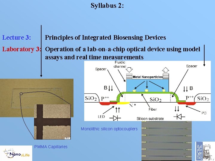 Syllabus 2: Lecture 3: Principles of Integrated Biosensing Devices Laboratory 3: Operation of a
