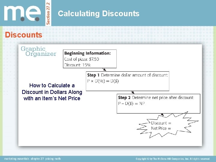 Section 27. 2 Calculating Discounts How to Calculate a Discount in Dollars Along with