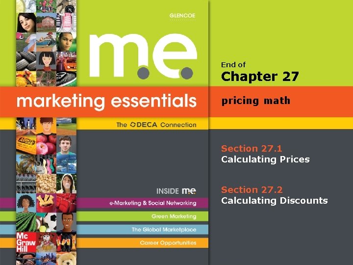 End of Chapter 27 pricing math Section 27. 1 Calculating Prices Section 27. 2