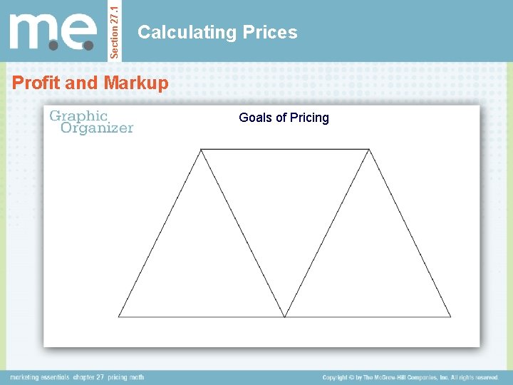 Section 27. 1 Calculating Prices Profit and Markup Goals of Pricing 
