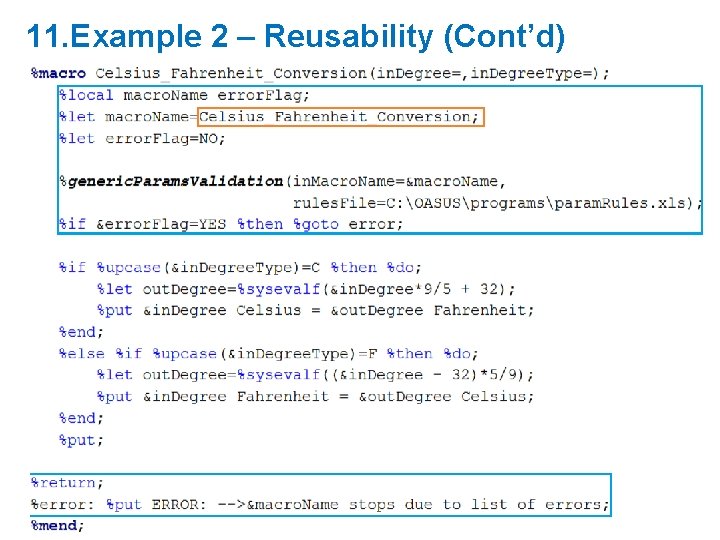 11. Example 2 – Reusability (Cont’d) 11. Example 2 – Reusability (Cont’d)