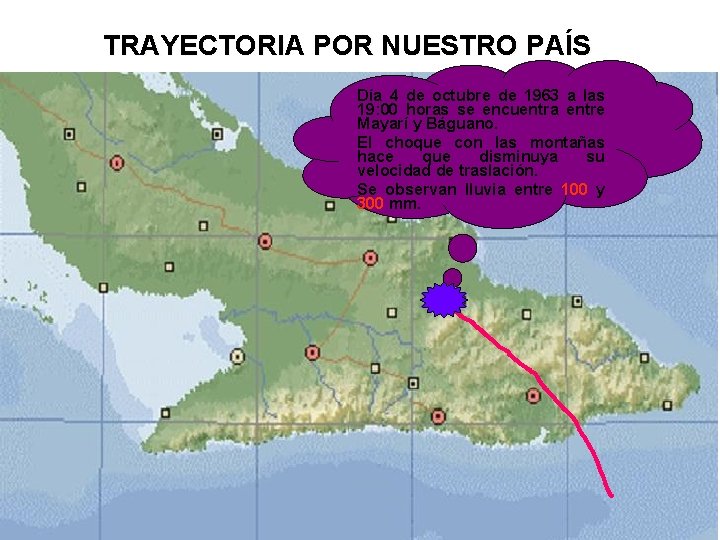 TRAYECTORIA POR NUESTRO PAÍS Día 4 de octubre de 1963 a las 19: 00