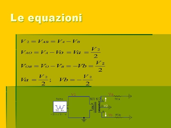 Le equazioni V 2 