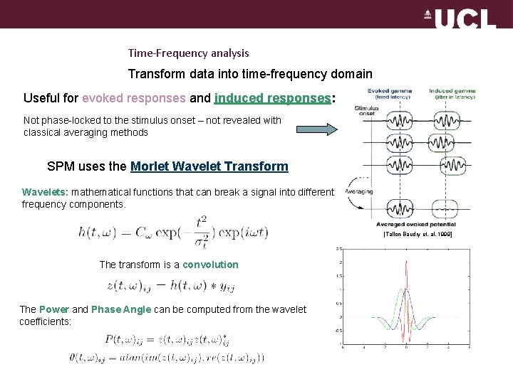 Time-Frequency analysis Transform data into time-frequency domain Useful for evoked responses and induced responses: