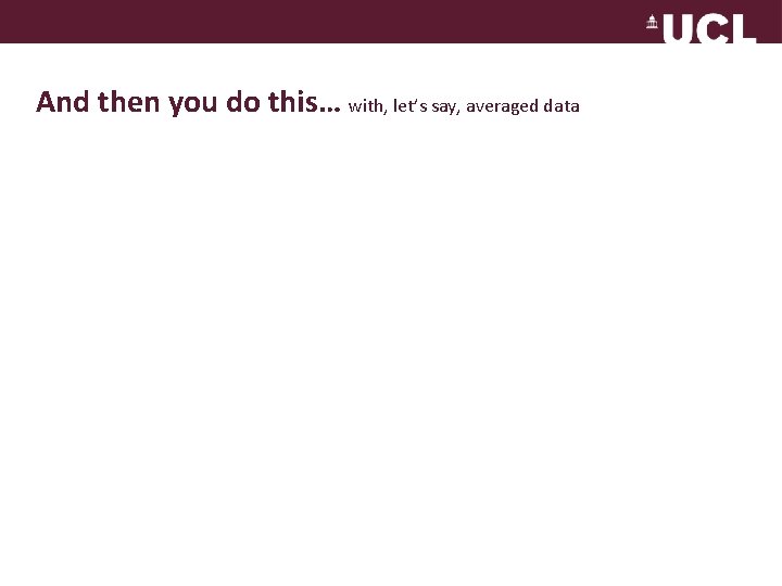 And then you do this… with, let’s say, averaged data 