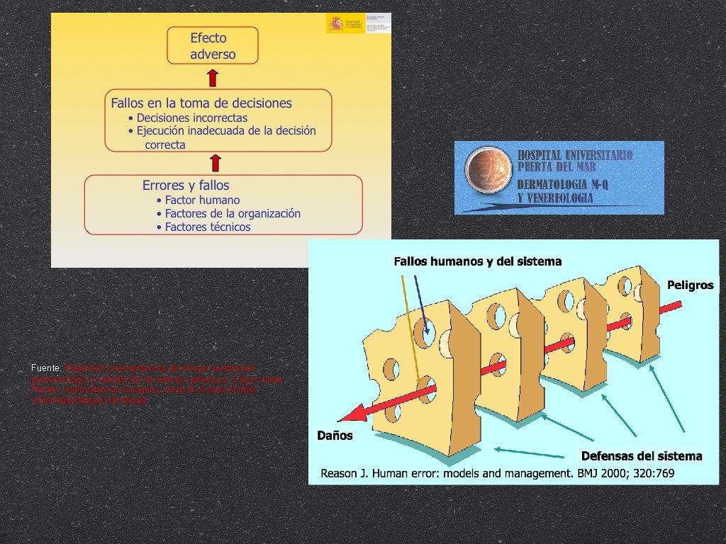 Fuente: Magnitud y tracendencia del riesgo asistencial: epidemiología y estudio de los efectos adversos.