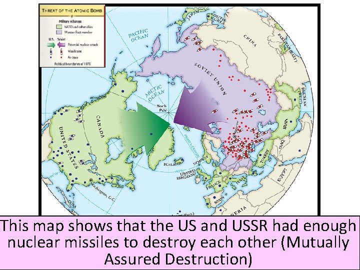 This map shows that the US and USSR had enough nuclear missiles to destroy