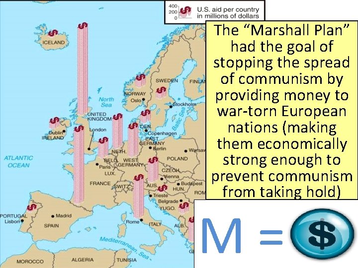 The “Marshall Plan” had the goal of stopping the spread of communism by providing