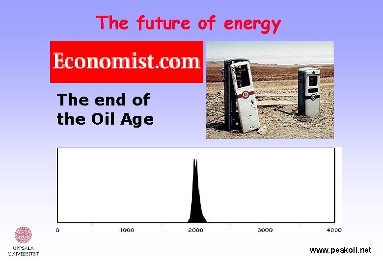 The future of energy The end of the Oil Age www. peakoil. net 