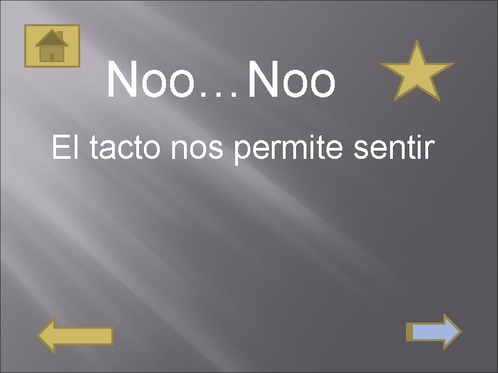 Noo…Noo El tacto nos permite sentir 