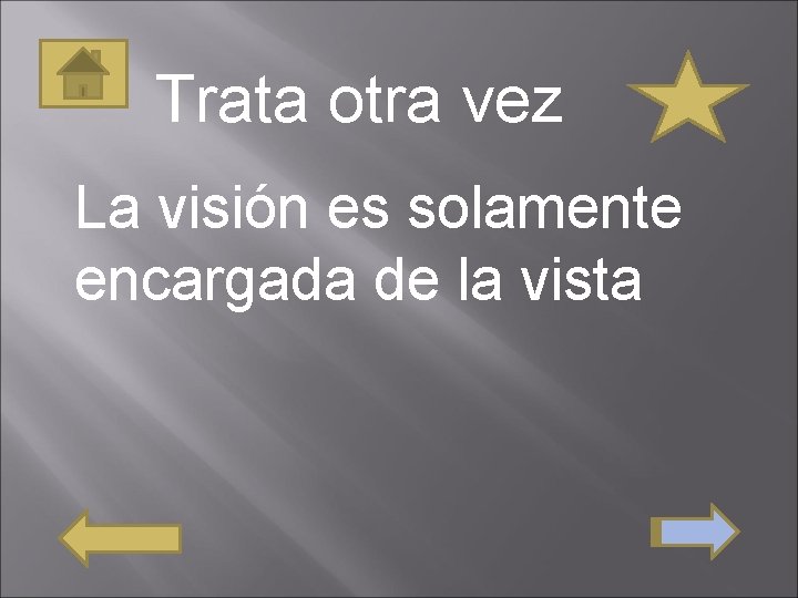 Trata otra vez La visión es solamente encargada de la vista 