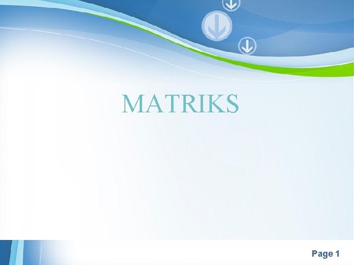 MATRIKS Powerpoint Templates Page 1 