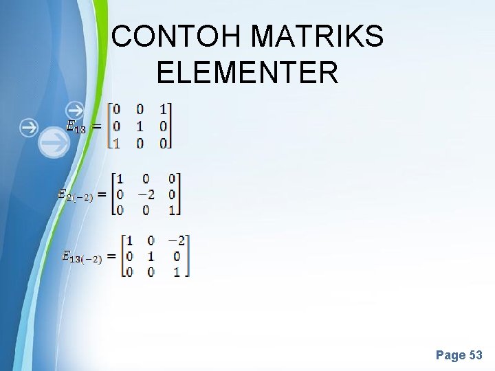 CONTOH MATRIKS ELEMENTER Powerpoint Templates Page 53 