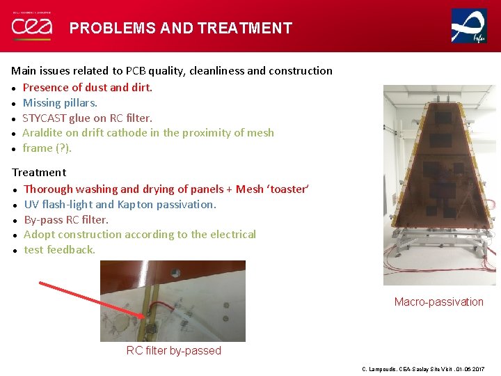 PROBLEMS AND TREATMENT Main issues related to PCB quality, cleanliness and construction Presence of