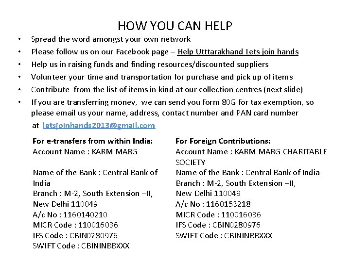 HOW YOU CAN HELP Spread the word amongst your own network Please follow us HOW YOU CAN HELP Spread the word amongst your own network Please follow us