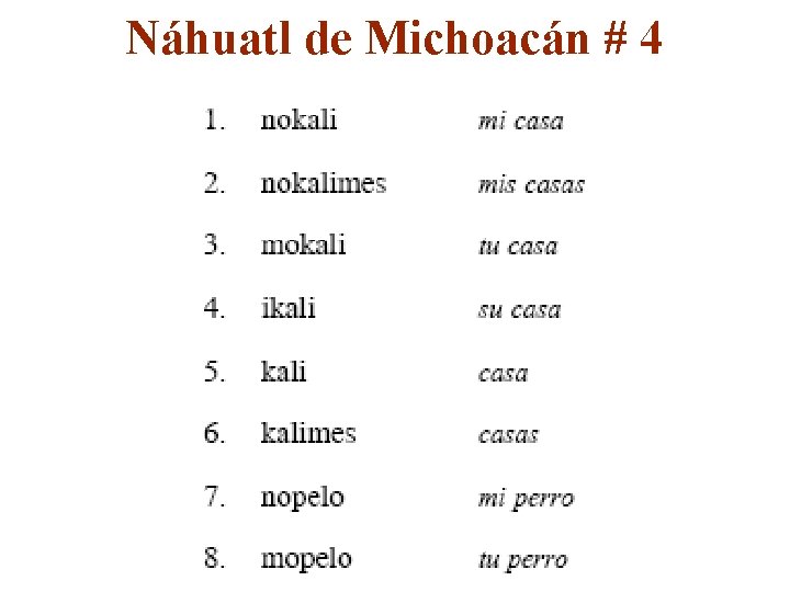Náhuatl de Michoacán # 4 