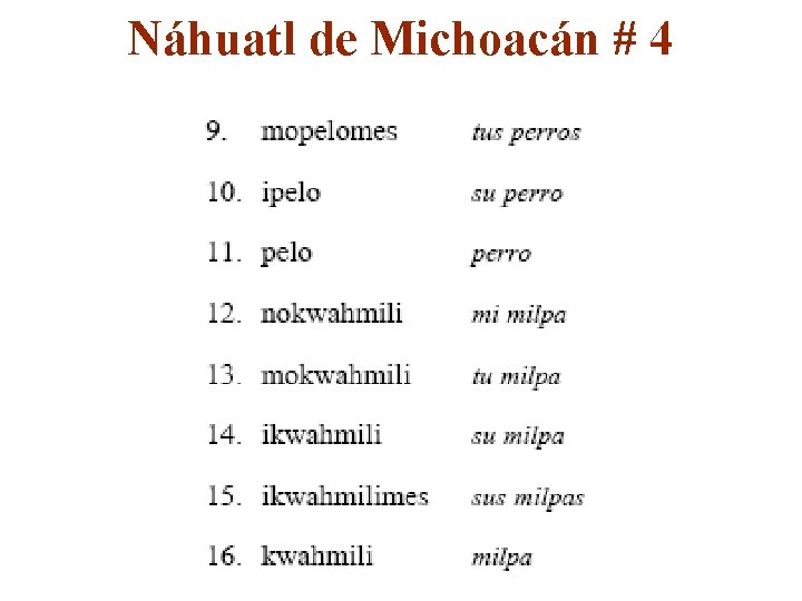 Náhuatl de Michoacán # 4 
