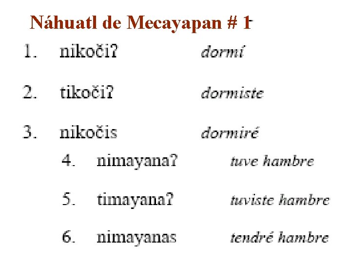 Náhuatl de Mecayapan # 1 