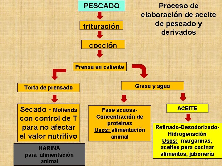PESCADO trituración Proceso de elaboración de aceite de pescado y derivados cocción Prensa en