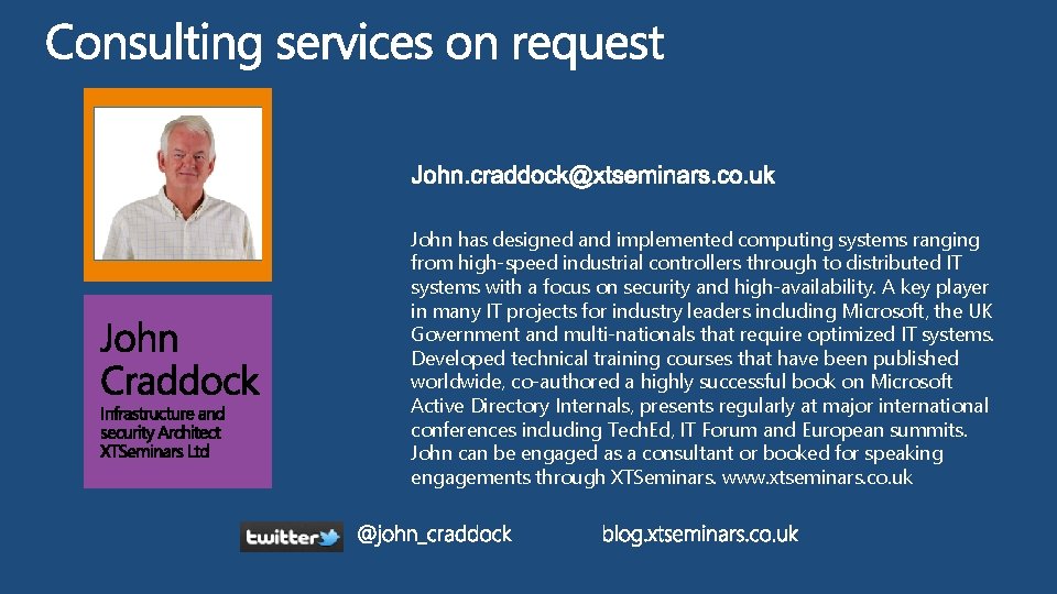 John has designed and implemented computing systems ranging from high-speed industrial controllers through to