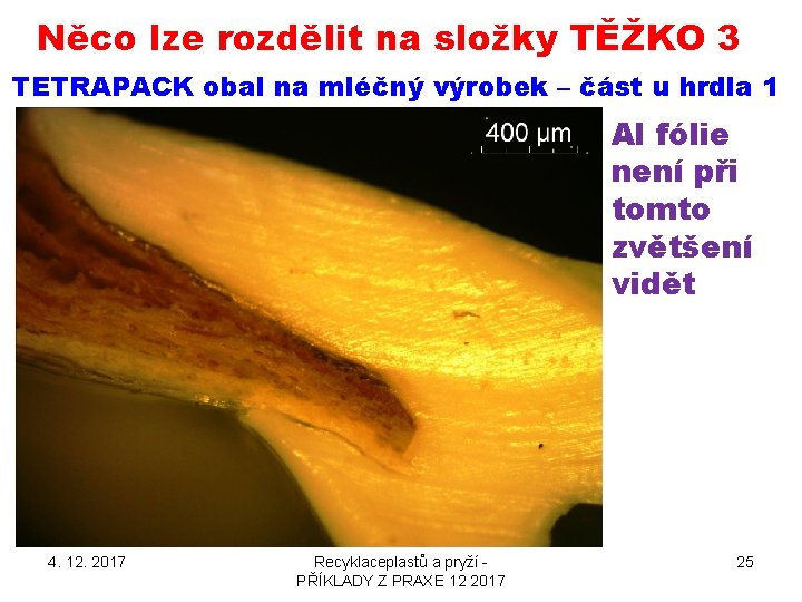Něco lze rozdělit na složky TĚŽKO 3 TETRAPACK obal na mléčný výrobek – část